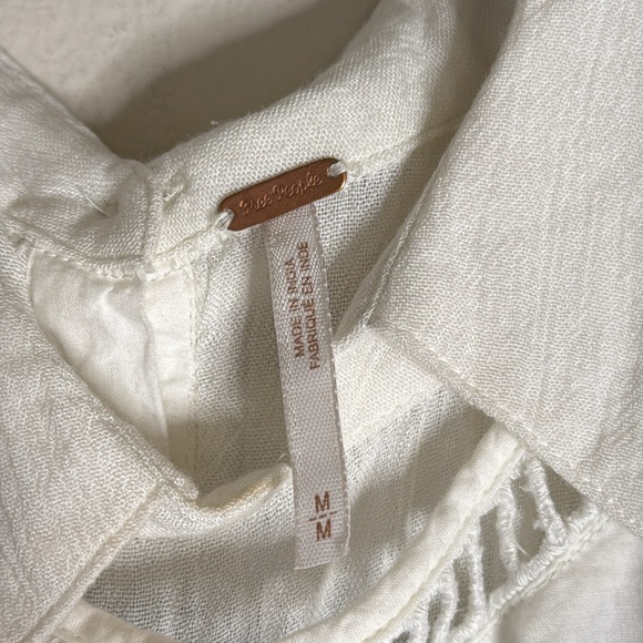 Free People Twice as Nice Sleeveless Boho Tunic Size Medium Wedding Bridal Grad - Picture 4 of 10